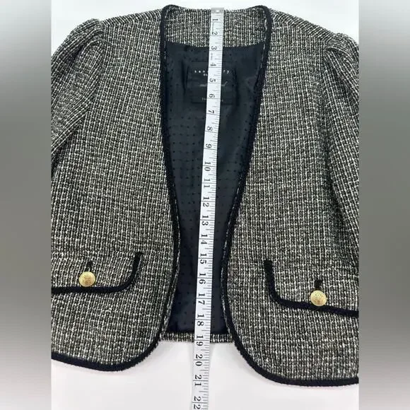 Sanctuary Los Angeles Black & White Tweed Cardigan Blazer Women’s XS - Picture 9 of 9